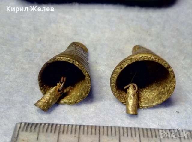 ДВЕ МАЛКИ МЕСИНГОВИ КАМБАНКИ ЧАНЧЕТА За КОЛЕКЦИЯ ТЕМАТИЧНА ДЕКОРАЦИЯ 50207, снимка 2 - Колекции - 51279616