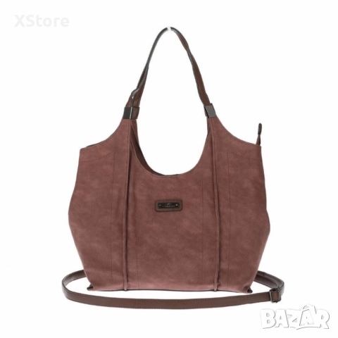 Дамска чанта от еко велур и к. – елегантен и практичен модел (бордо), снимка 14 - Чанти - 52571990