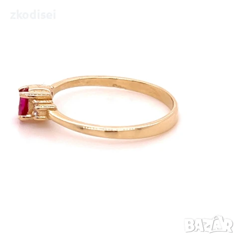 Златен дамски пръстен 1,91гр. 14кр. проба:585 размер:56 модел:32136-5, снимка 3 - Пръстени - 50767314