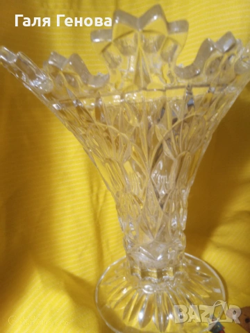 Кристална ваза , снимка 2 - Вази - 53890732