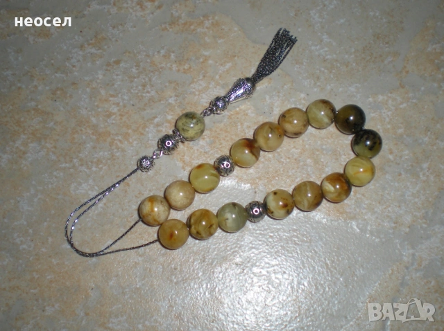 Кехлибарена броеница от балтийски кехлибар тип гръцки комболой, снимка 9 - Картини - 45751762