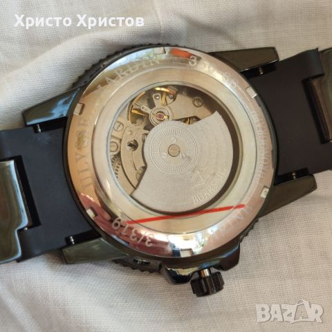 Луксозен мъжки часовник "Black Edition" Ulysse Nardin , снимка 9 - Мъжки - 41453504