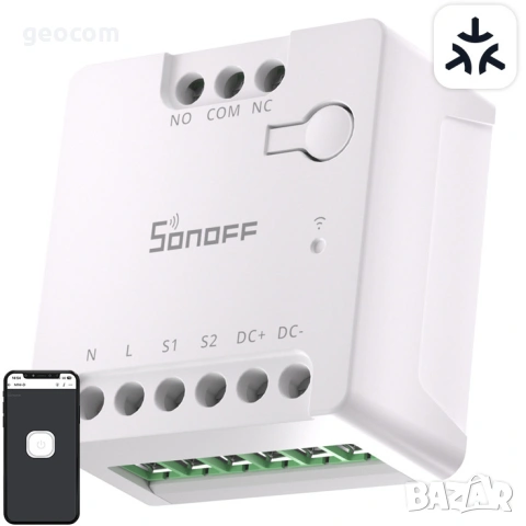 SONOFF MINI-D Smart реле, Wi-Fi, AC/DC, 12-48V, dry contact (Бял), снимка 2 - Друга електроника - 53743273