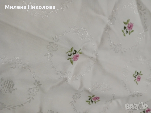 Покривка с бродерия и дантела 110/150, снимка 3 - Покривки за маси - 52461646