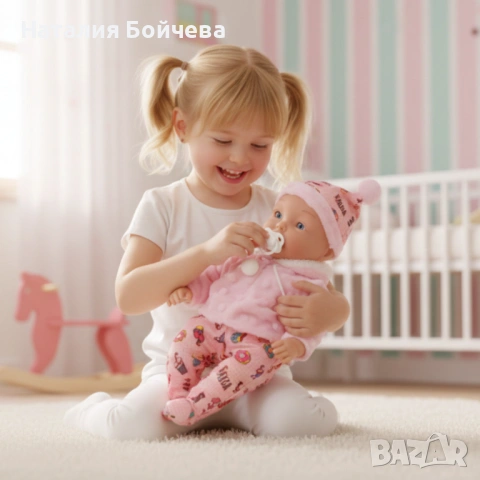 Кукла бебе със звук и зимни дрехи - 36 см - Перфектен подарък за празниците, снимка 3 - Кукли - 53379019