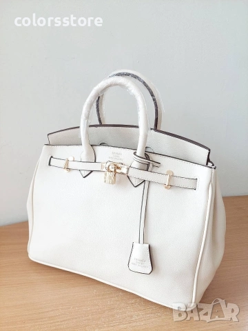 Бяла чанта Hermes Birkin/SG66k, снимка 3 - Чанти - 53969093