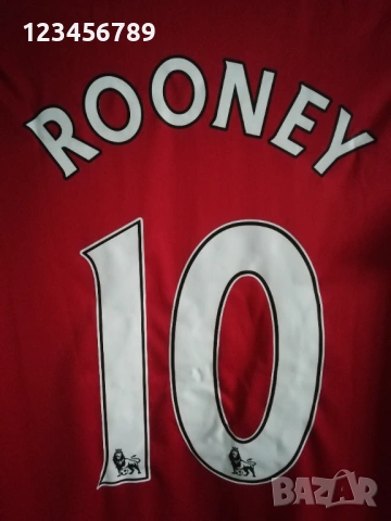 Manchester United Rooney Adidas оригинална тениска фланелка екип Рууни Манчестър Юнайтед , снимка 4 - Тениски - 53623191