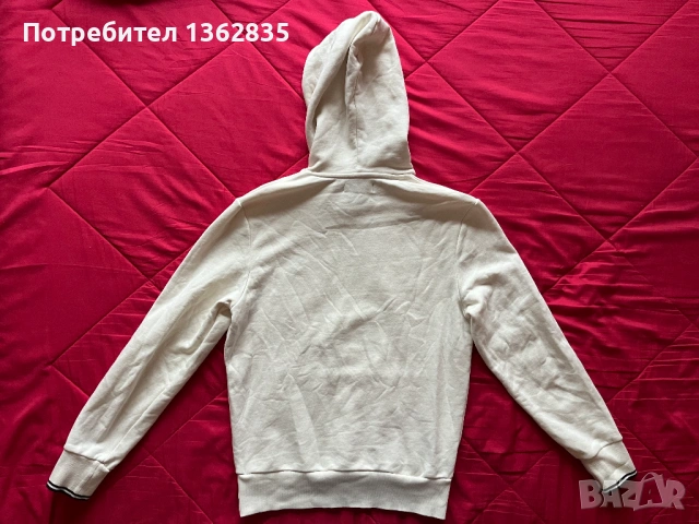 НОВ оригинален бял / екрю суичър горнище FRED PERRY размер S от Англия, снимка 12 - Суичъри - 53131720