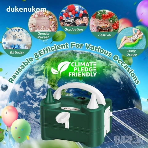 Електрическа мини помпа за балони 600W – бързо и лесно надуване, снимка 2 - Друга електроника - 53239955