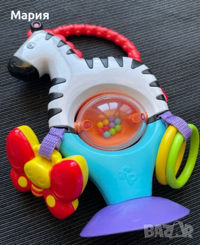 Дрънкалка зебра Fisher Price, снимка 3 - Дрънкалки и чесалки - 46226406