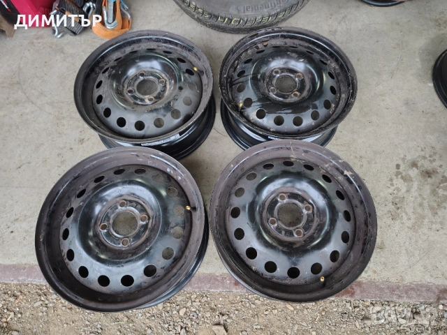 4бр.Железни джанти 15ки за NISSAN Micra 4x100 5.5j et43, снимка 4 - Гуми и джанти - 54095637