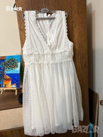 Едно бижу на Hailys, дантела и тюл. Нова с етикет. Размер 2ХЛ, но става и за ХЛ., снимка 2 - Рокли - 51379088