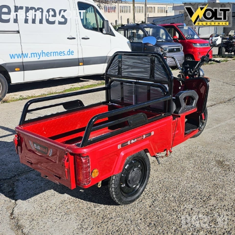 Електрическа cargo товарна триколка BULLMAX S-500, 60V, 20Ah, 500кг. товароносимост, снимка 7 - Мотоциклети и мототехника - 53046101