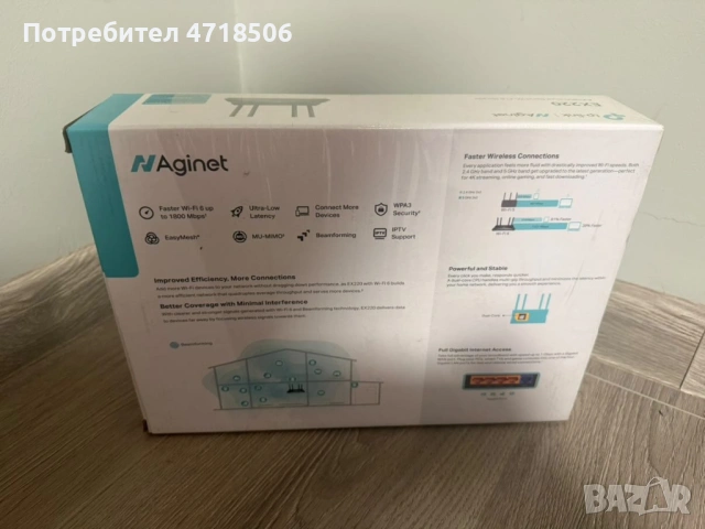 Рутер TP-Link EX 220 WiFi6, снимка 3 - Рутери - 53225519