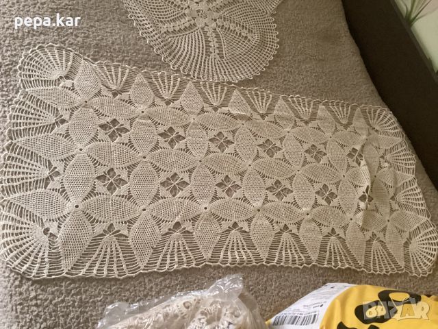 Декоративни покривки за маса,уникални,ръчно плетиво дантела, снимка 3 - Декорация за дома - 45820320