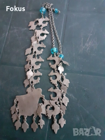 Възрожденски накит с пиленца за носия трепка кучка, снимка 2 - Антикварни и старинни предмети - 53280402