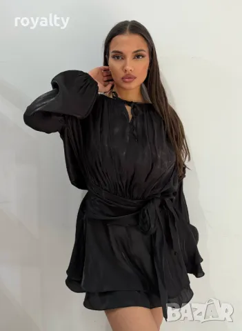 Елегантна черна дамска рокля , снимка 3 - Рокли - 50272298