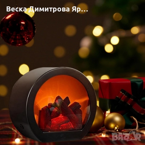 LED декоративна мини камина с имитация на пламък, снимка 3 - Декорация за дома - 52282376