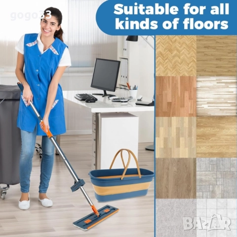 моп със сгъваема кофа 