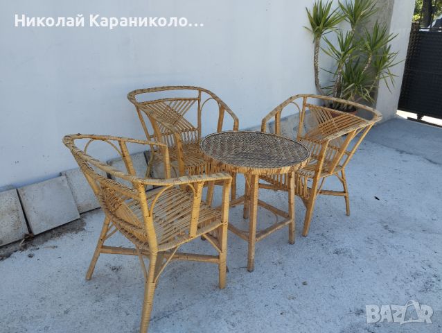 Ратанови столове и маса, снимка 3 - Други стоки за дома - 46435304