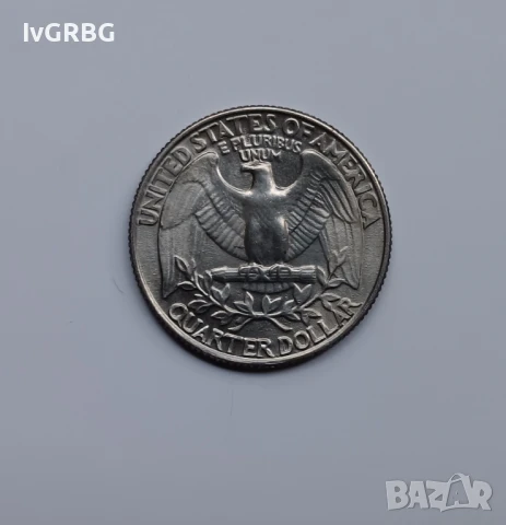 25 цента САЩ 1982 1/4 долар САЩ 1982 Американска монета Четвърт долар 1982 Америка , снимка 4 - Нумизматика и бонистика - 50499121