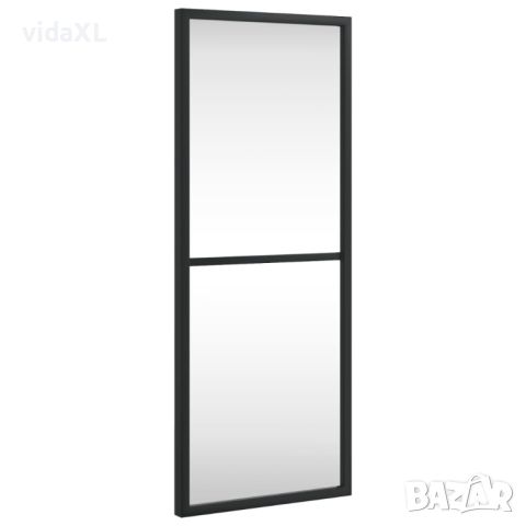 vidaXL Стенно огледало, черно, 20x50 см, правоъгълно, желязо(SKU:358645, снимка 1 - Огледала - 46254364