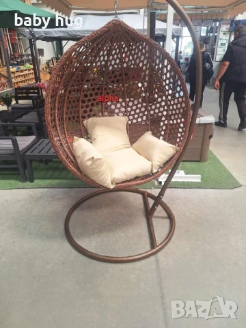 Градинска люлка с възглавници, снимка 3 - Градински мебели, декорация  - 51034035
