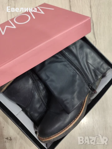 Дамски ботуши на нисък ток, черни Tendenz, номер 40, снимка 9 - Дамски ботуши - 50554393