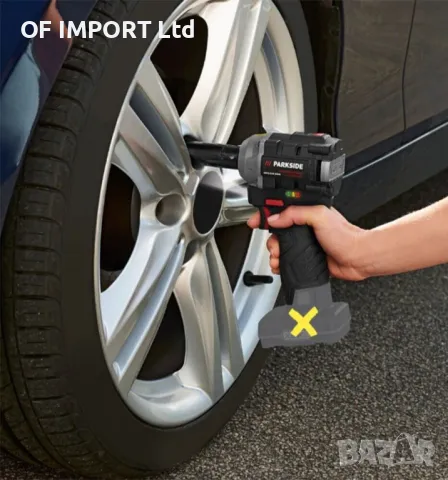 Безчетков Акумулаторен Ударен Гайковерт PARKSIDE Performance 12V Li-Ion 350Nm, снимка 7 - Други инструменти - 50220127