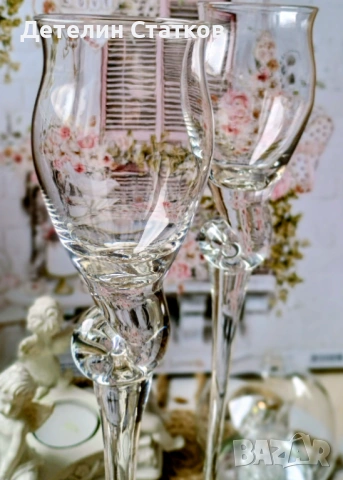 Две дизайнерски стъклени чаши, снимка 2 - Колекции - 54092147