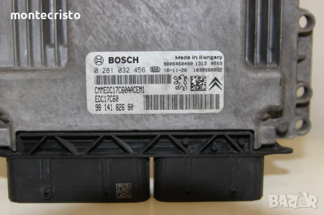 Моторен компютър Peugeot 308 / 0281032456 / 9814182680 / EDC17C60 / 0 281 032 456 / 98 141 826 80, снимка 2 - Части - 53422804