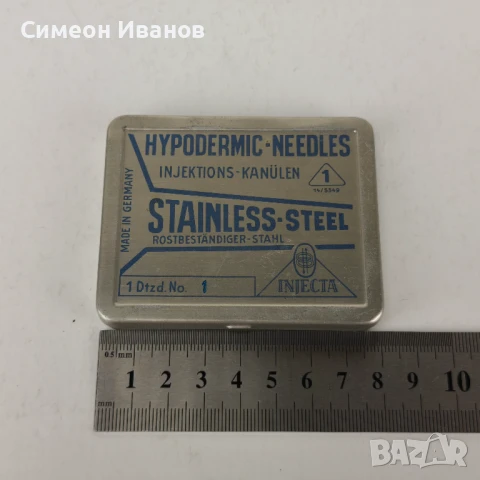 Стари игли за спринцовка Injekta Германия 12 броя #5961, снимка 6 - Други ценни предмети - 50473690