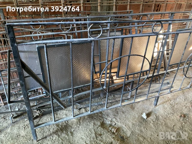 Метални парапети армирано стъкло от стара къща лилави стъкла, снимка 4 - Строителни материали - 51008662