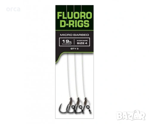 Готов монтаж Fox Carp Ready Rigs Fluoro D-Rig CCR204 3бр