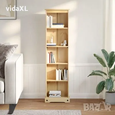 vidaXL Етажерка за книги "Corona" 46x20x170 см масивно дърво бор(SKU:4002779), снимка 2 - Други - 48996577