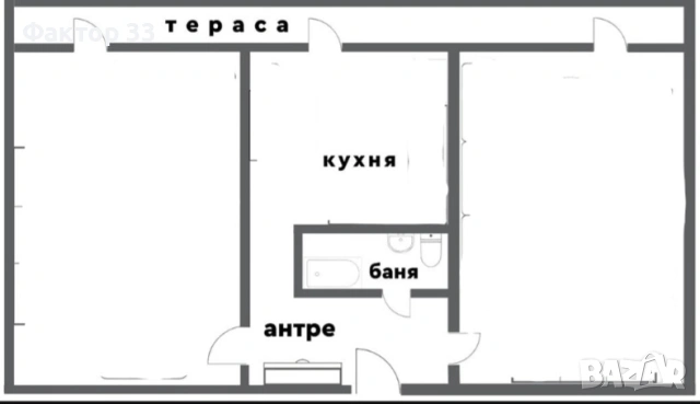 2-стаен с отделна кухня в Надежда 2 