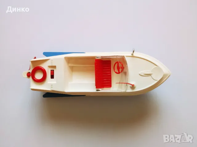 Руска, соц, ретро, СССР играчка, катер, моторна лодка "Огонек", нова, снимка 4 - Антикварни и старинни предмети - 50080925