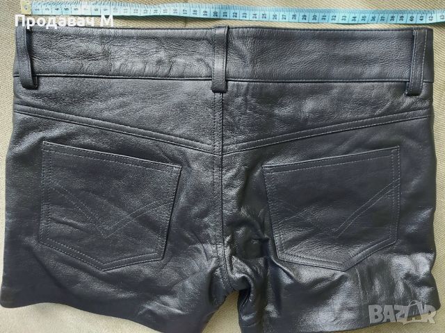 Мъжки кожени къси панталони/шорти XS-S, снимка 2 - Къси панталони - 45481207