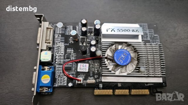 Видеокарта AGP Axle FX5500 128MB,128bit, снимка 1 - Видеокарти - 46387728