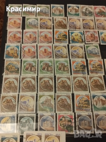 Пощенски марки Италия.Замъци ., снимка 8 - Филателия - 51684173