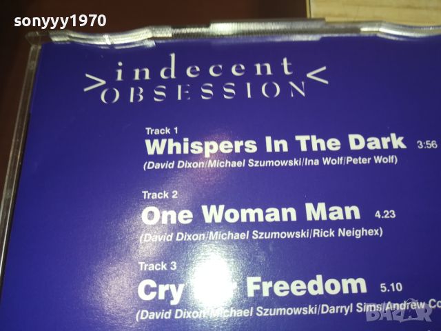 INDECENT OBSESSION CD GERMANY 2607241044, снимка 4 - CD дискове - 46701595