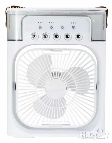 Преносим въздушен 3 в 1 охладител,овлажнител,вентилатор с LED резервоар за вода 600 мл.