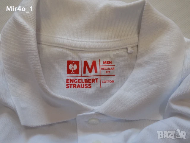 нова работна тениска engelbert strauss риза блуза горнище бяла мъжка оригинална M, снимка 4 - Тениски - 50463478