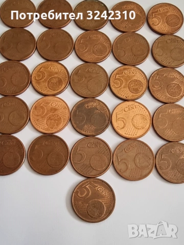 монети от 5 цента Немски  26 броя, снимка 2 - Нумизматика и бонистика - 53343983