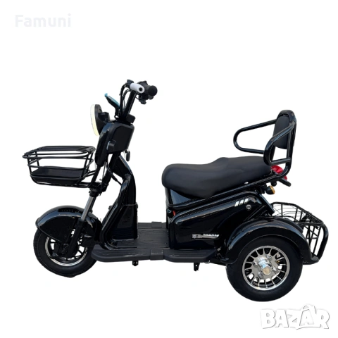 Електрическа Триколка PUDDING 1800W - Черна, снимка 2 - Мотоциклети и мототехника - 53777297