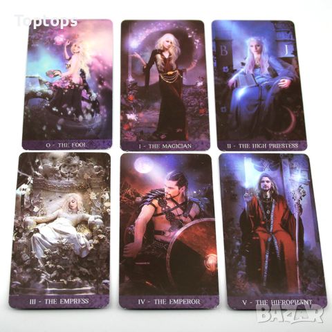 Tаро карти: Runic Tarot & Heaven and Earth Tarot & Tarot de la Nuit, снимка 8 - Карти за игра - 33814222