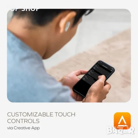 CREATIVE Zen Air SXFI леки, истински безжични, устойчиви на изпотяване, снимка 7 - Безжични слушалки - 49640940