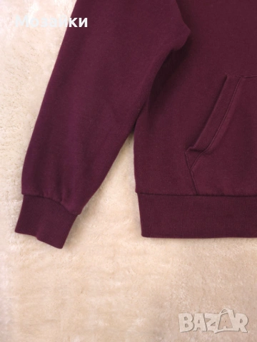Boss Econny Hoodie бордо като ново, велурено лого, размер S, снимка 3 - Суичъри - 53596114