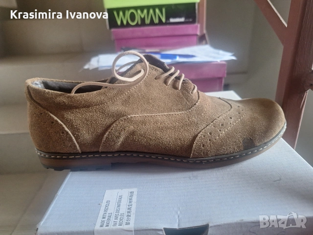 нови обувки естествен велур беж , снимка 2 - Дамски ежедневни обувки - 54193176