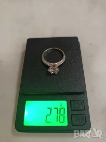 Сребърен пръстен с цирконий, проба 925, НОВ, размер 6, размер 7, снимка 3 - Пръстени - 51502730